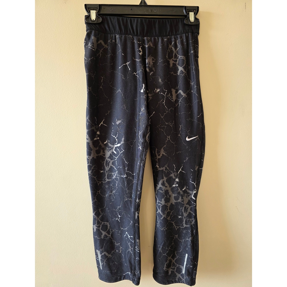 Nike Women's Black Marble Print Bottoms